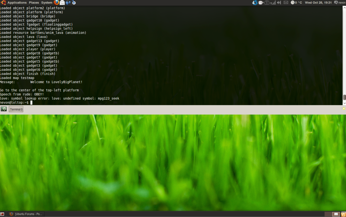 A Quake-style drop-down terminal sliding down over a Linux desktop — the behavior Guake and Yakuake are known for