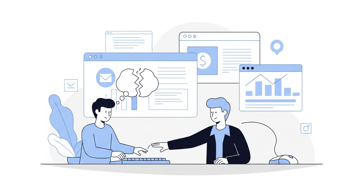 Developer reaching for mouse, breaking concentration