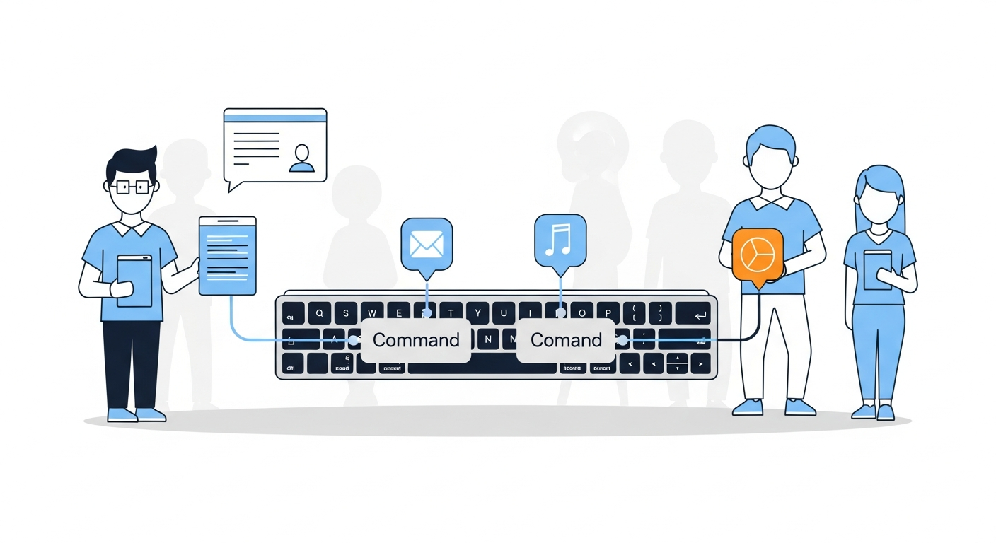 Left and right modifier keys mapped to different apps