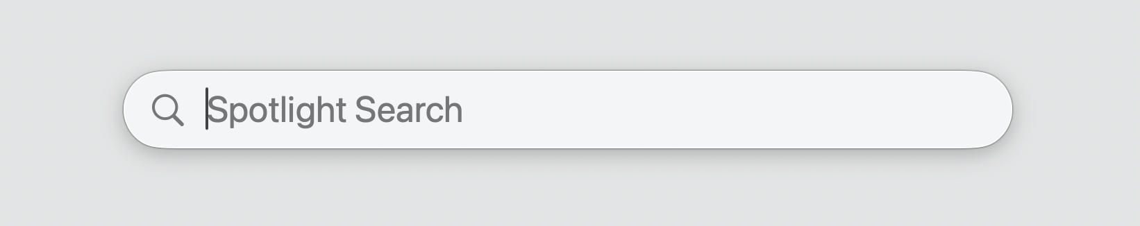 Spotlight search bar you have to open before reaching the Apps view