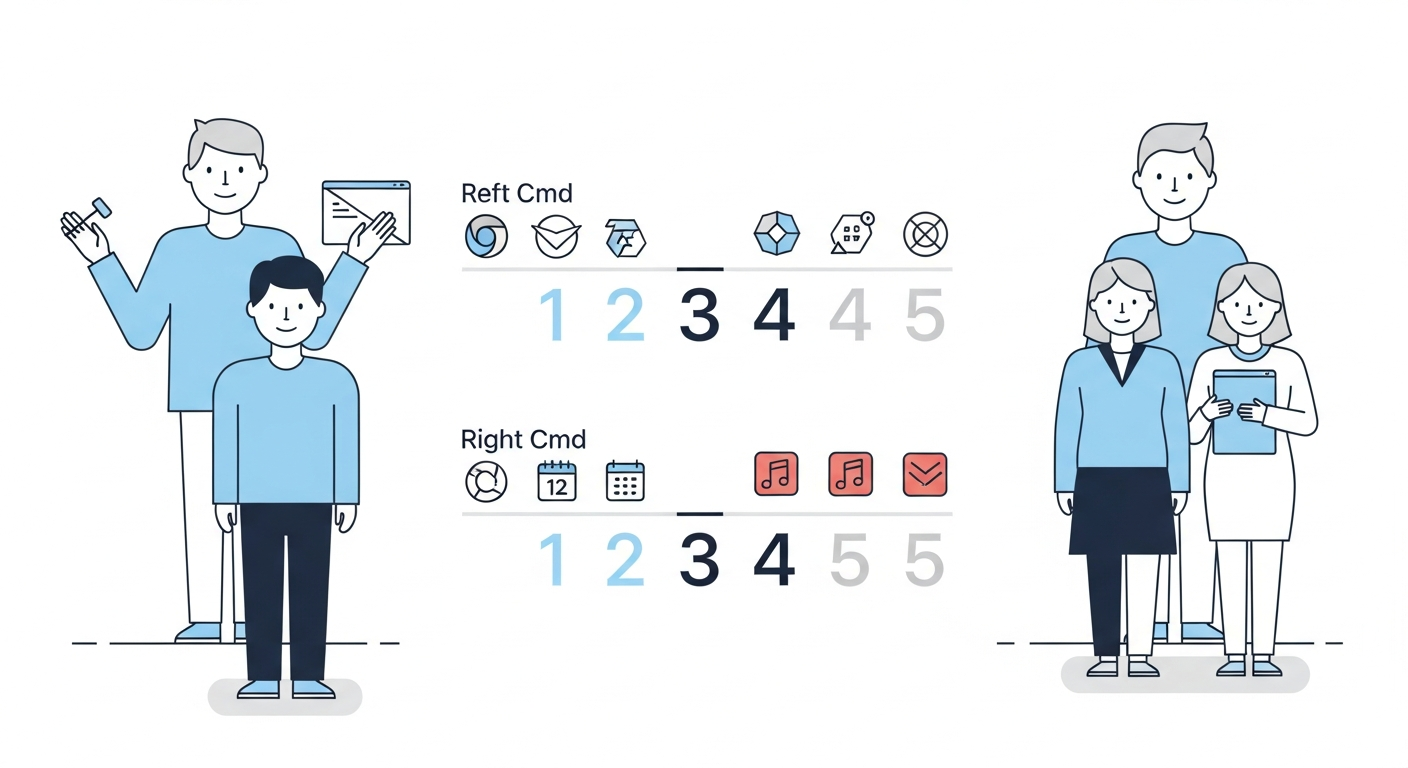Doubled shortcut space with Left Cmd and Right Cmd