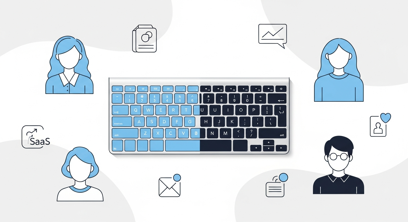 Mac keyboard with left and right modifier keys highlighted