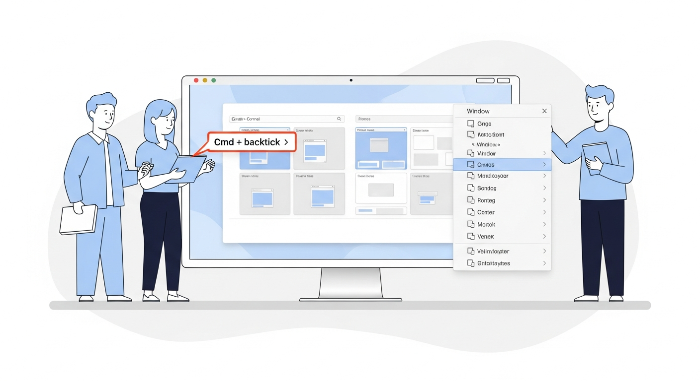 Native macOS methods for same-app window switching