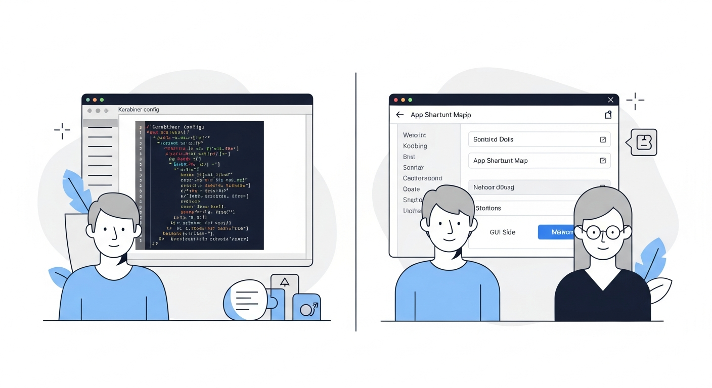 JSON config file vs simple GUI for hotkey mapping