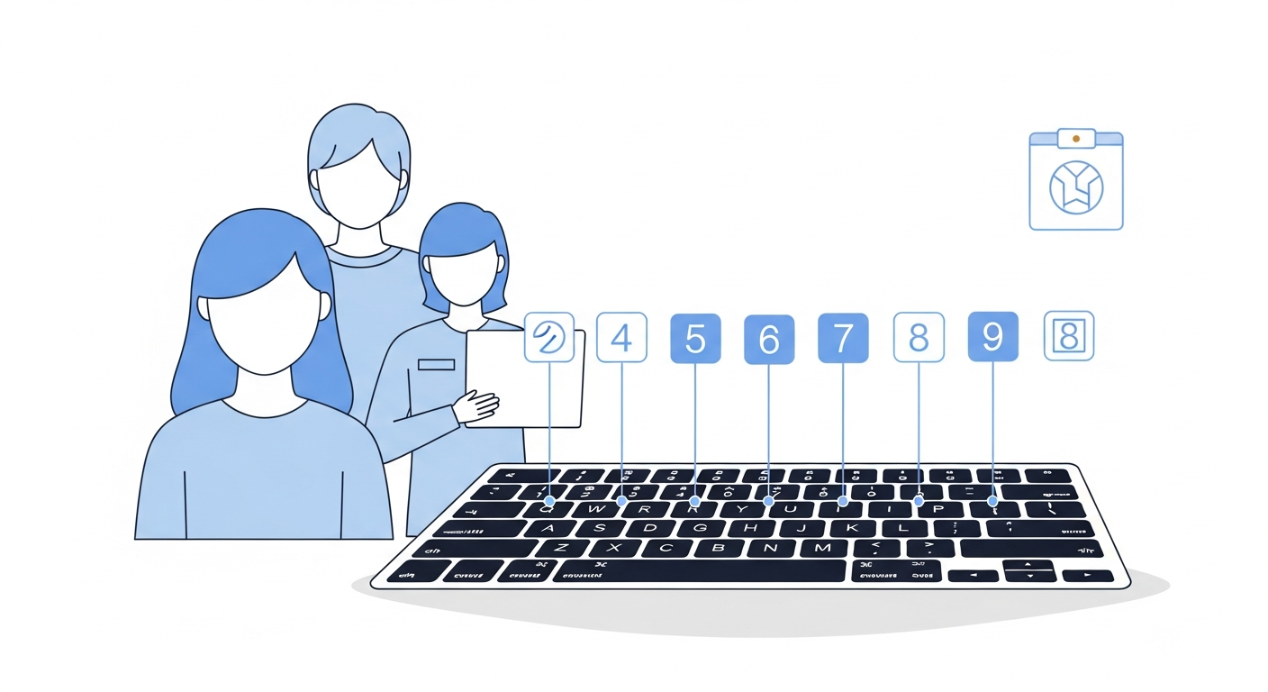 Developer hotkey setup with number keys mapped to apps